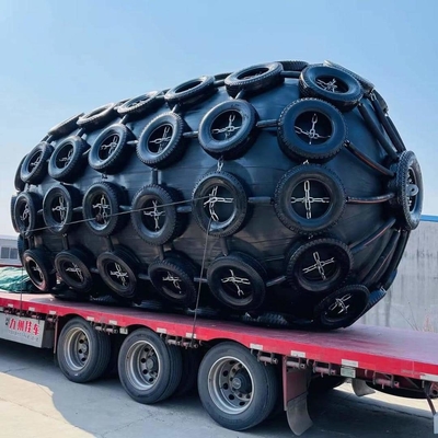 50KPa 80KPa Yokohama Pneumatyczny gumowy fender z łańcuchem i siecią opon